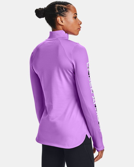 Women's ColdGear® Armour Graphic ½ Zip, Purple, pdpMainDesktop image number 1
